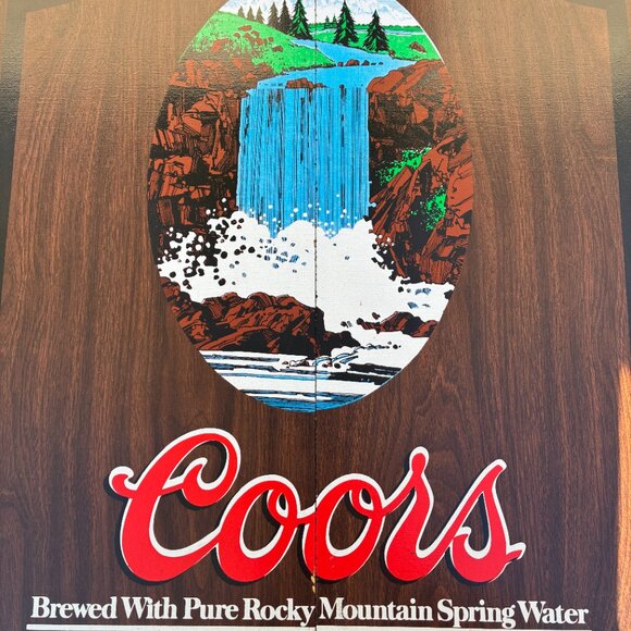 Coors Beer Wood Dartboard Wooden Cabinet Game Room Bar Pub Mancave - Picture 9 of 9